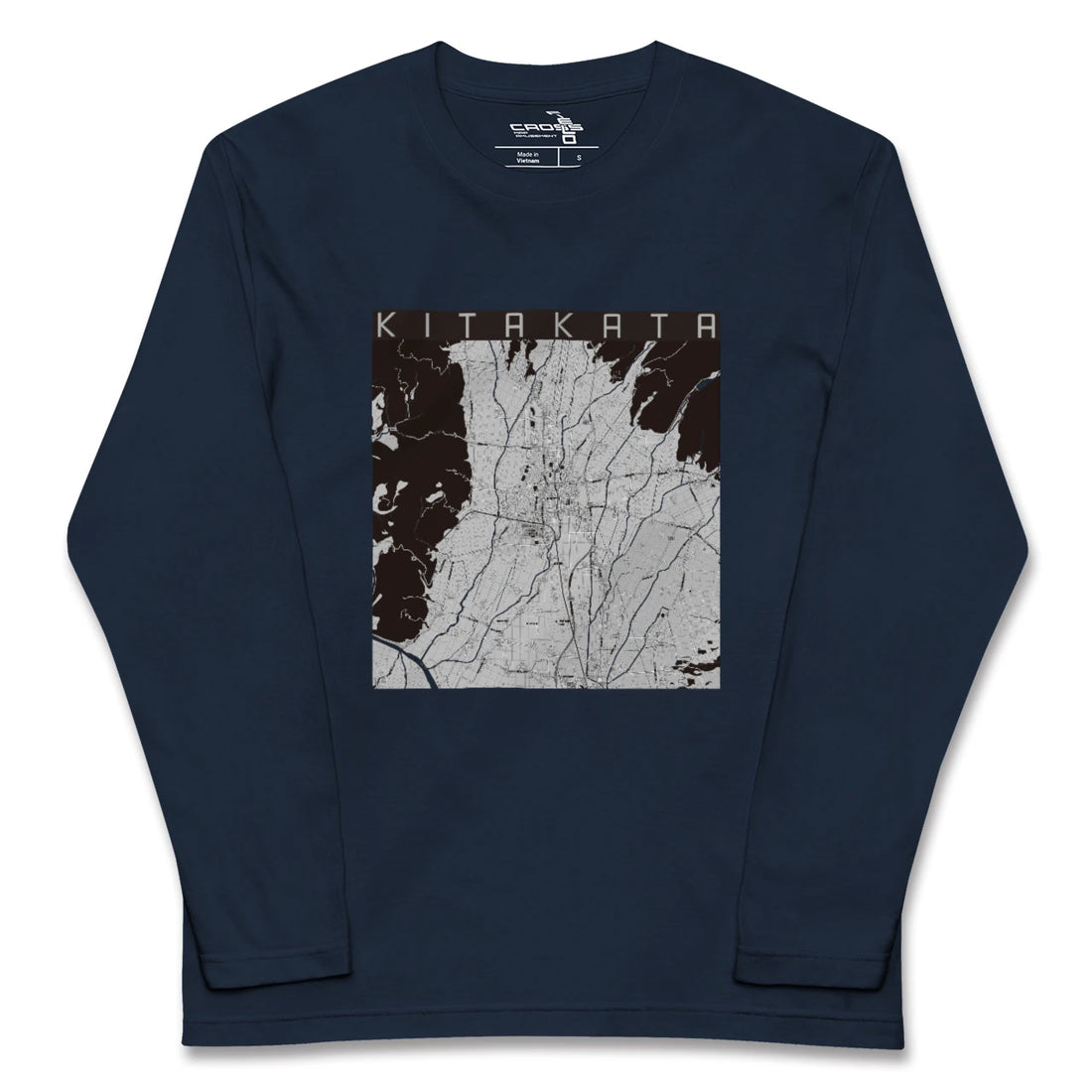 【喜多方（福島県）】地図柄ロングスリーブTシャツ