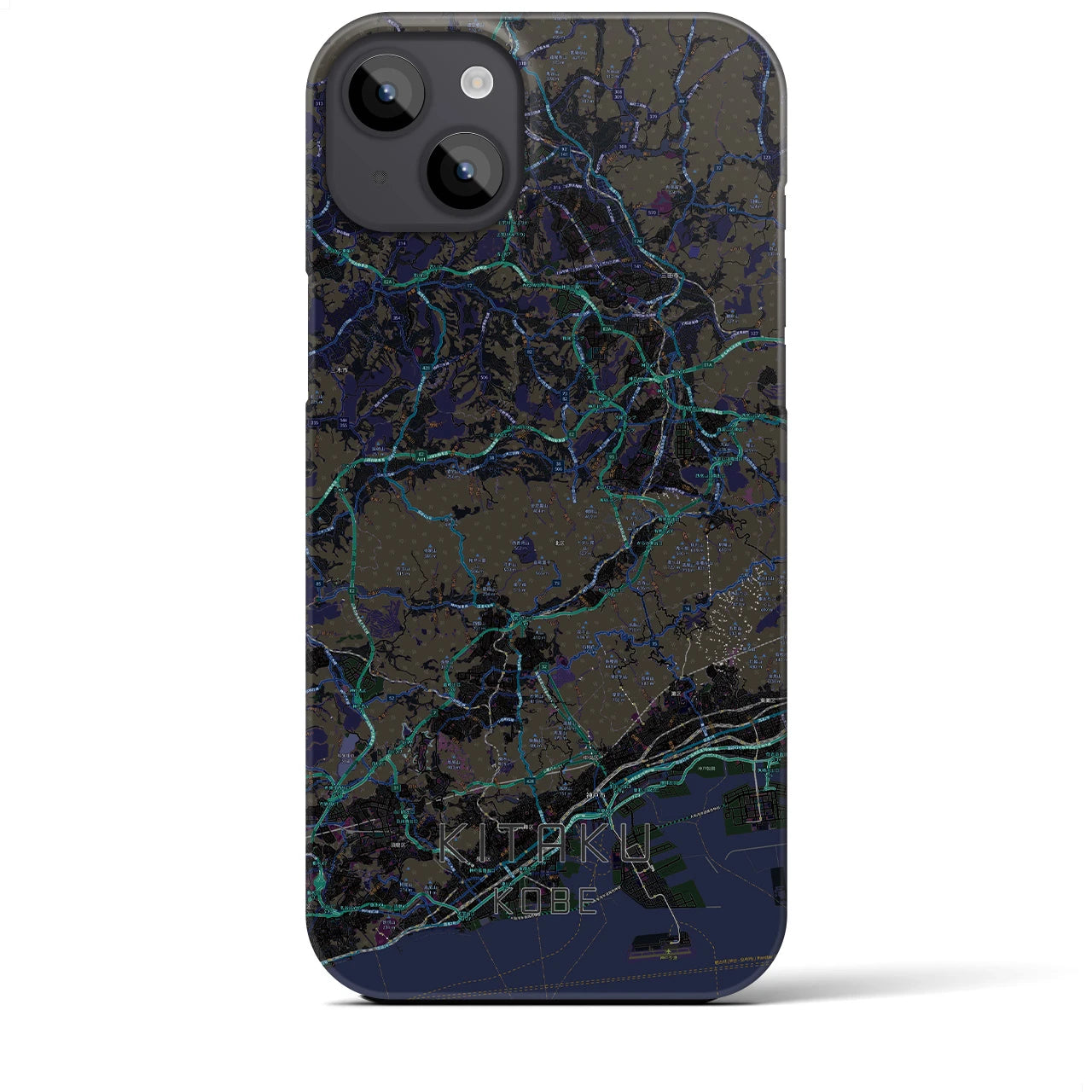 【北区（神戸市）】地図柄iPhoneケース（バックカバータイプ）