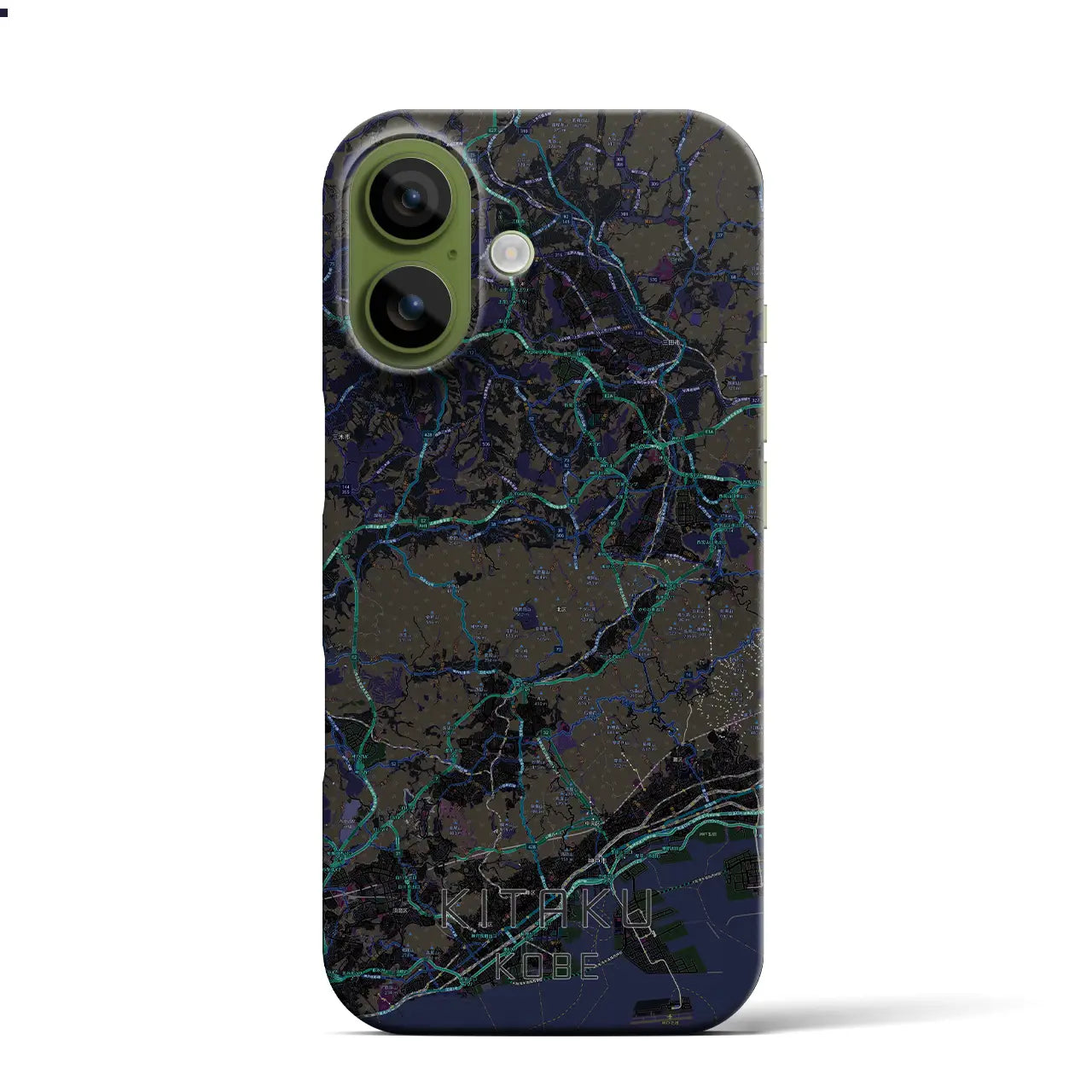 【北区（神戸市）】地図柄iPhoneケース（バックカバータイプ）