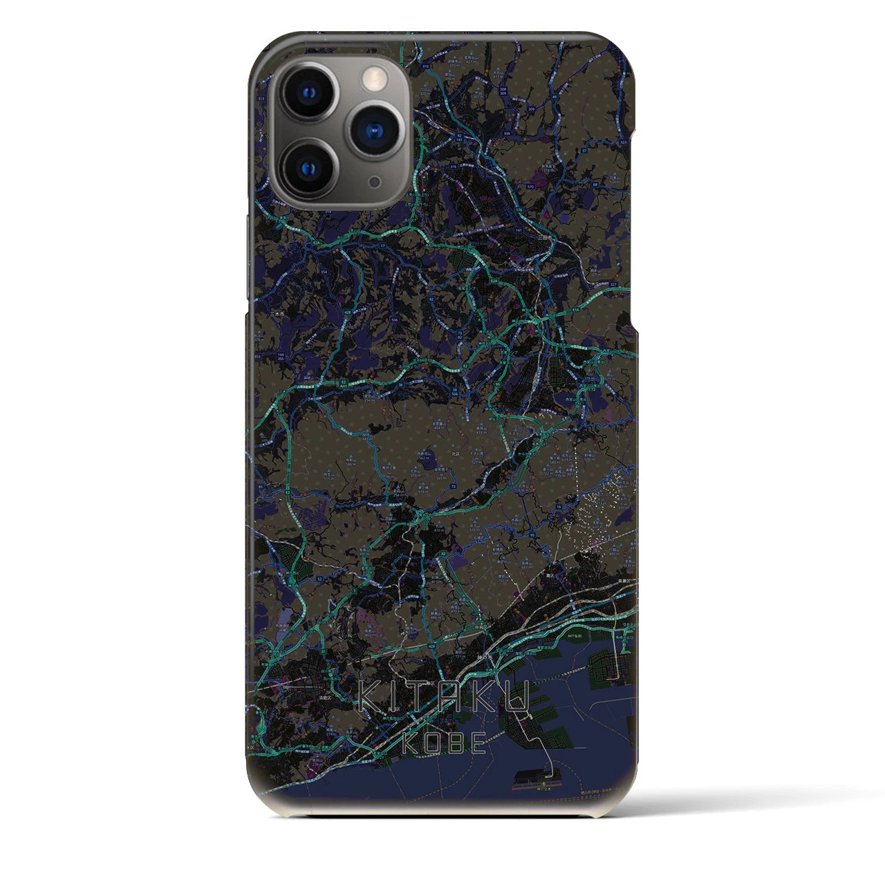 【北区（神戸市）】地図柄iPhoneケース（バックカバータイプ）