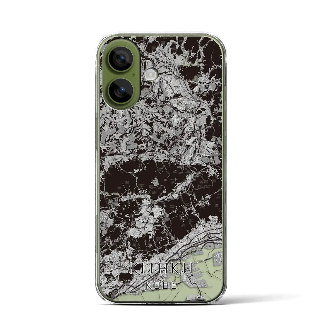 【北区（神戸市）】地図柄iPhoneケース（クリアタイプ）モノトーン・iPhone 17 Pro Max 用