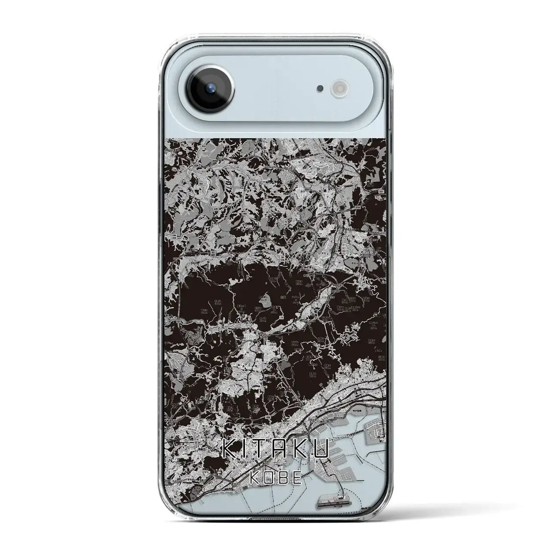 【北区(神戸市)】地図柄iPhoneケース(クリアタイプ)モノトーン・iPhone 17 Pro Max 用