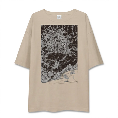 【北区（神戸市）（兵庫県）】地図柄ビッグシルエットTシャツ