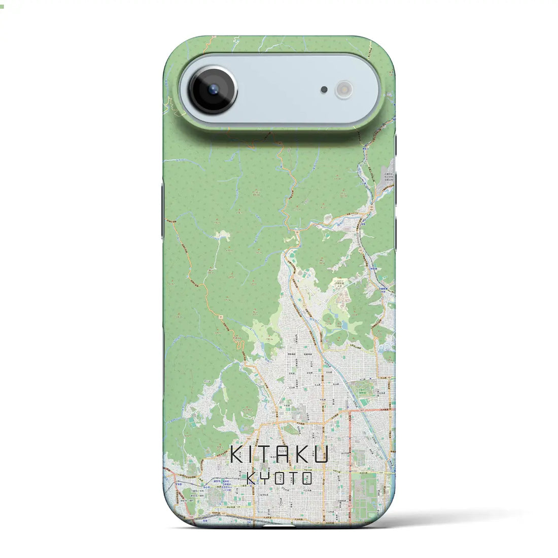 【北区（京都市）】地図柄iPhoneケース（バックカバータイプ）ブラック・iPhone 17 Pro Max 用