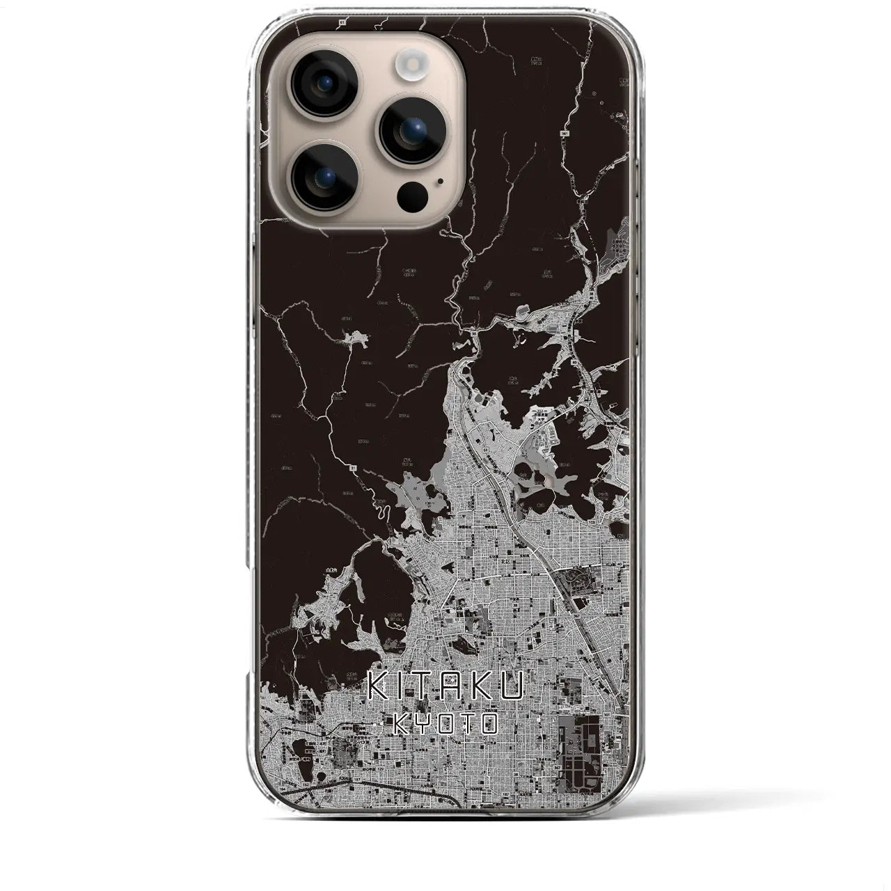 【北区（京都市）】地図柄iPhoneケース（クリアタイプ）