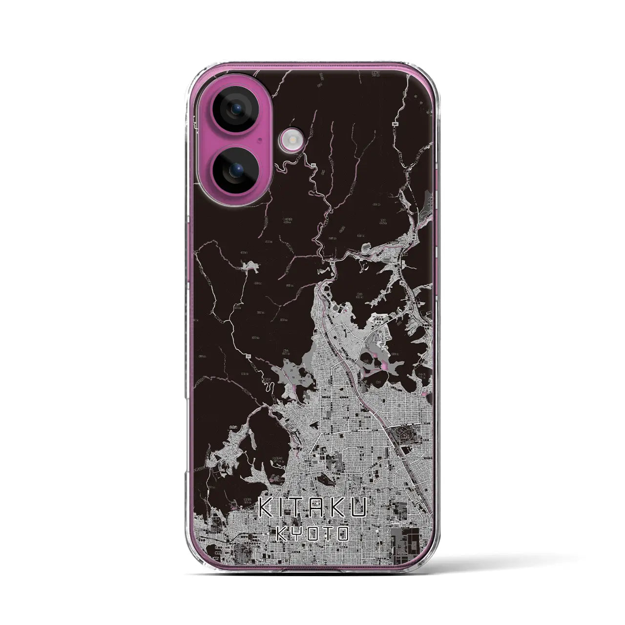 【北区（京都市）】地図柄iPhoneケース（クリアタイプ）