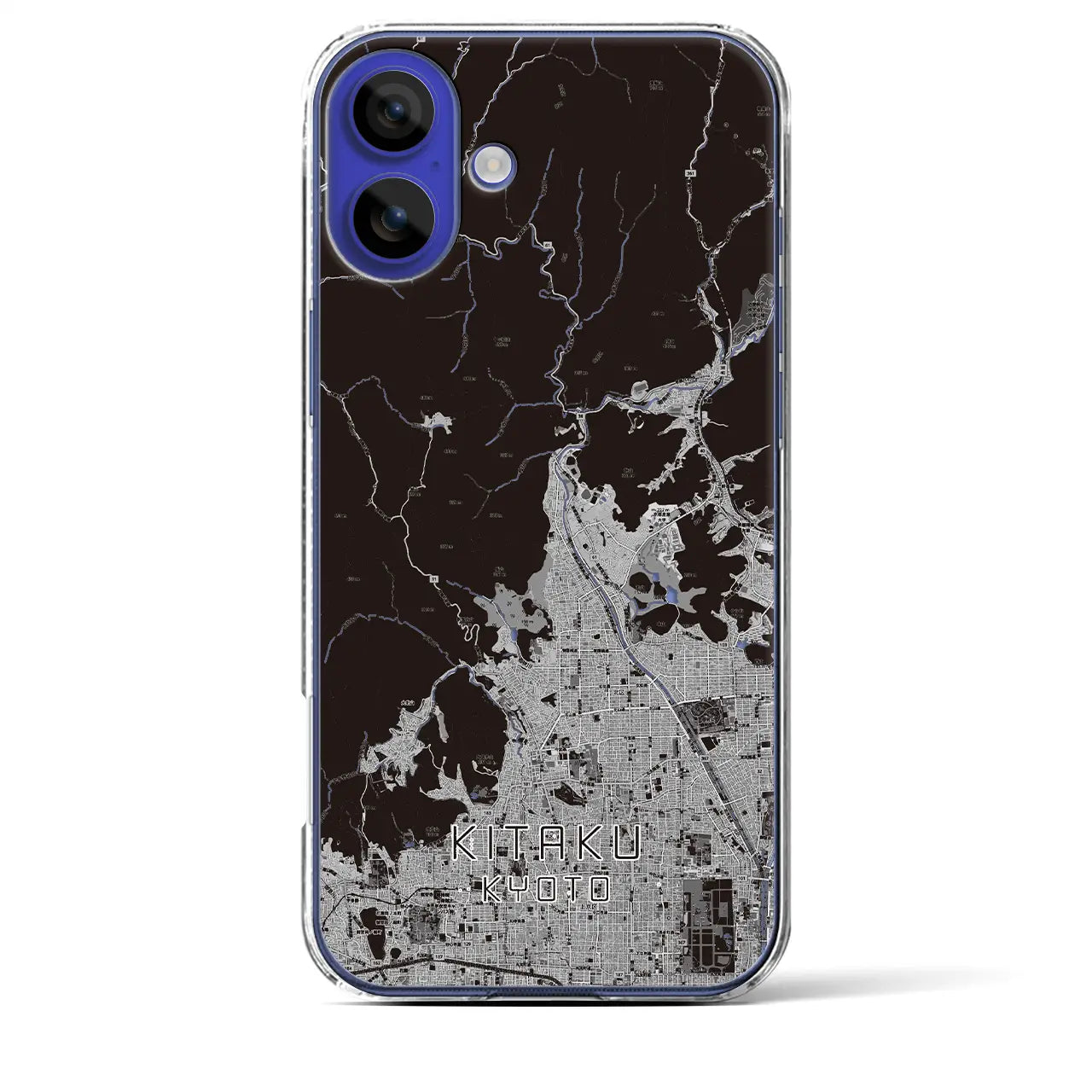 【北区（京都市）】地図柄iPhoneケース（クリアタイプ）