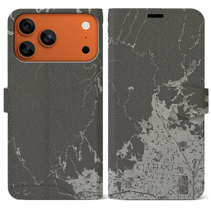 【北区（京都市）】地図柄iPhoneケース（手帳タイプ）