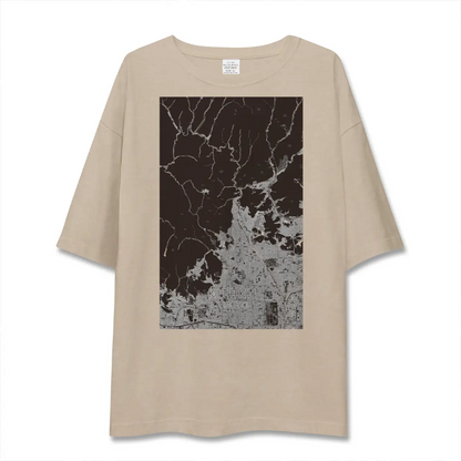 【北区（京都市）（京都府）】地図柄ビッグシルエットTシャツ