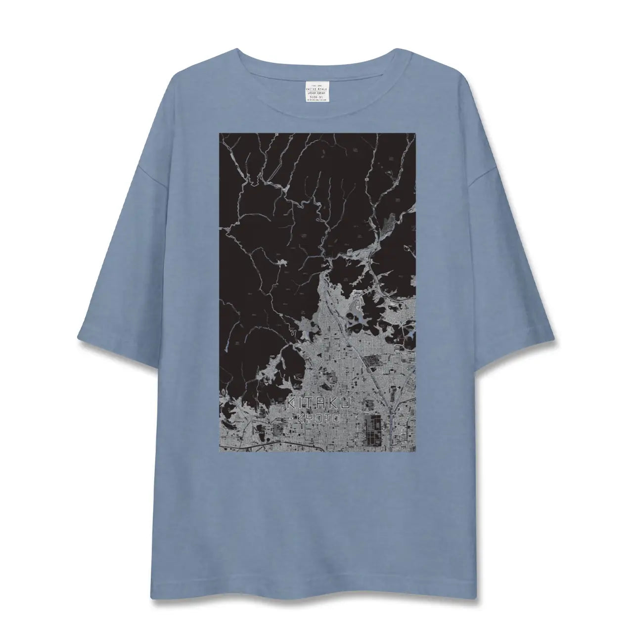 【北区（京都市）（京都府）】地図柄ビッグシルエットTシャツ