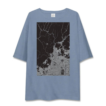 【北区（京都市）（京都府）】地図柄ビッグシルエットTシャツ