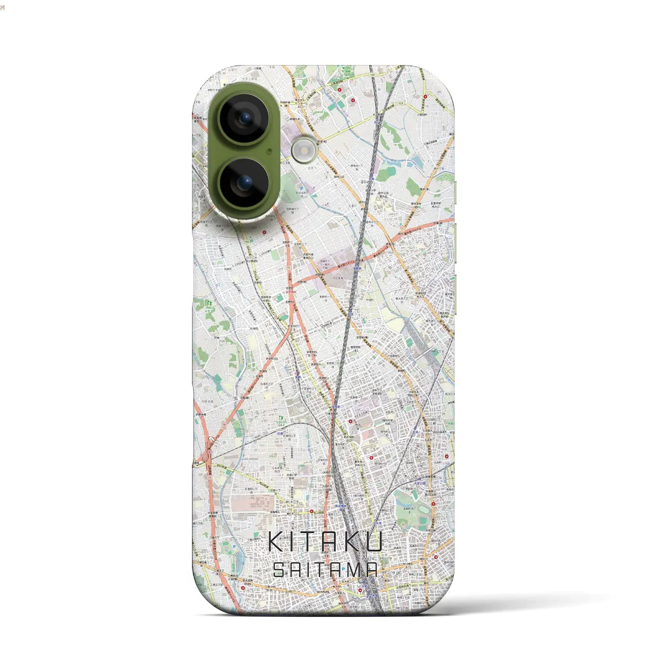 【北区（さいたま市）】地図柄iPhoneケース（バックカバータイプ）