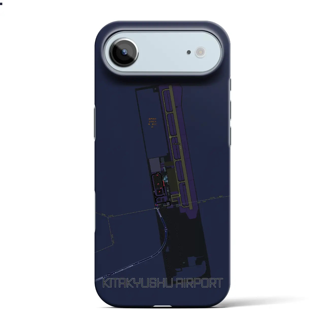 【北九州空港（福岡県）】地図柄iPhoneケース（バックカバータイプ）