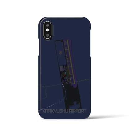 【北九州空港（福岡県）】地図柄iPhoneケース（バックカバータイプ）