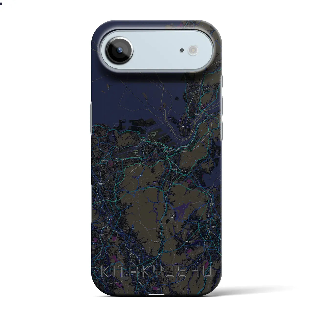 【北九州（福岡県）】地図柄iPhoneケース（バックカバータイプ）