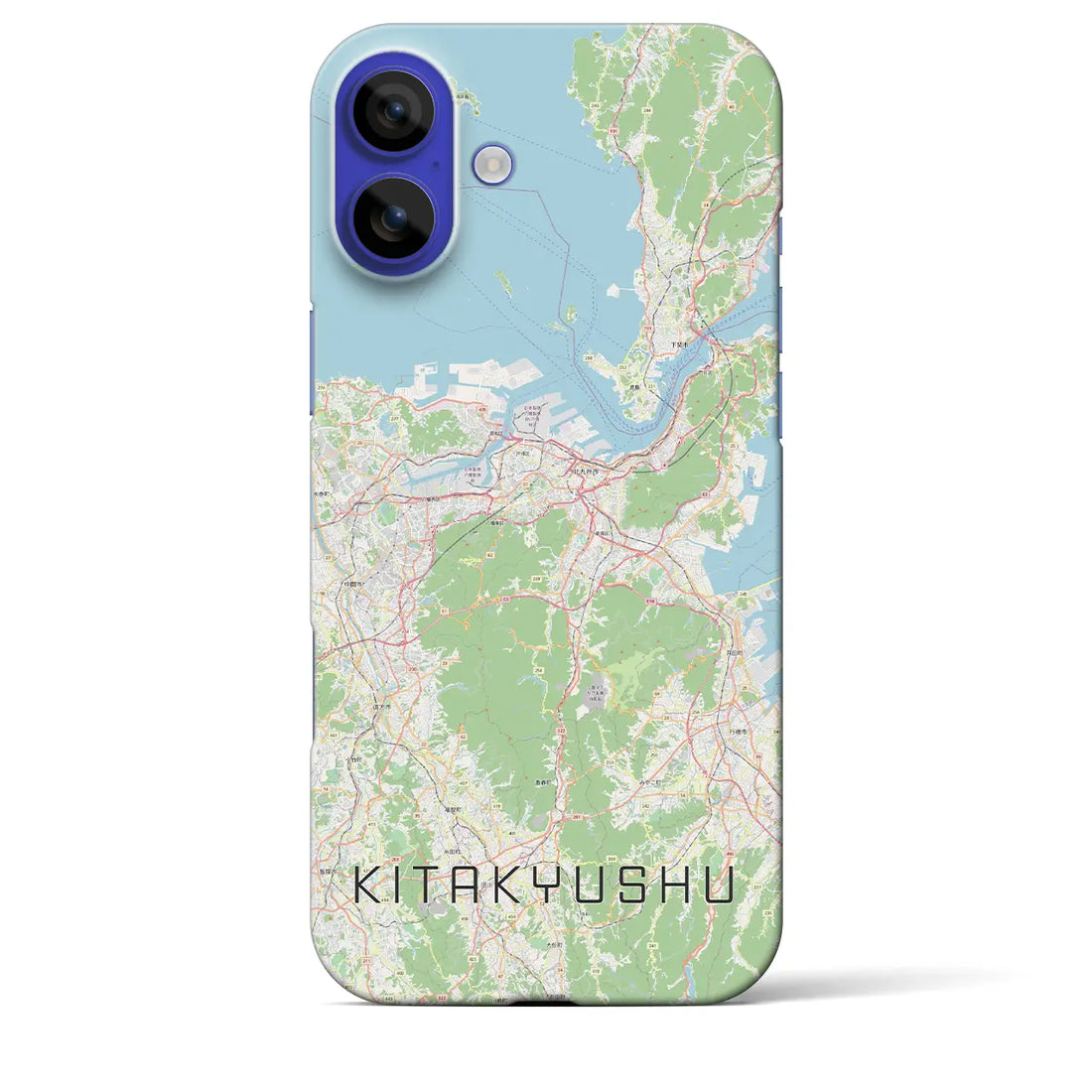 【北九州（福岡県）】地図柄iPhoneケース（バックカバータイプ）ナチュラル・iPhone 16 Pro Max 用