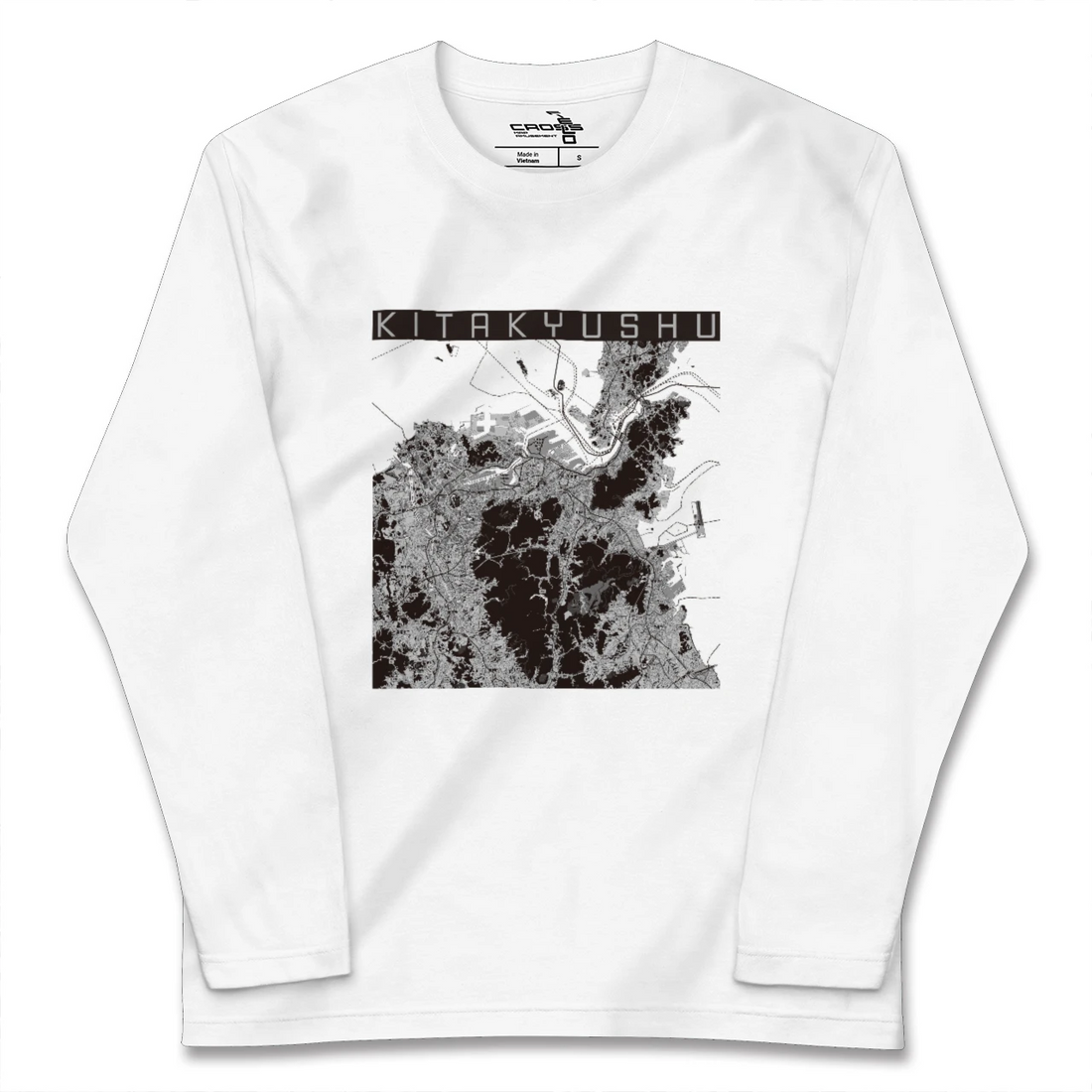 【北九州(福岡県)】地図柄ロングスリーブTシャツ