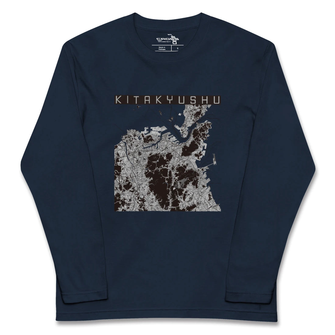 【北九州（福岡県）】地図柄ロングスリーブTシャツ