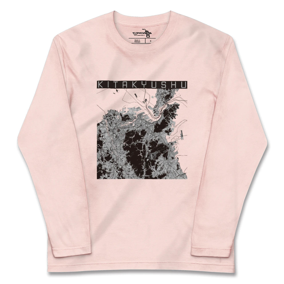 【北九州（福岡県）】地図柄ロングスリーブTシャツ