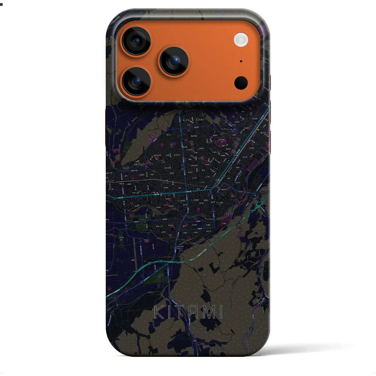 【北見（北海道）】地図柄iPhoneケース（バックカバータイプ）