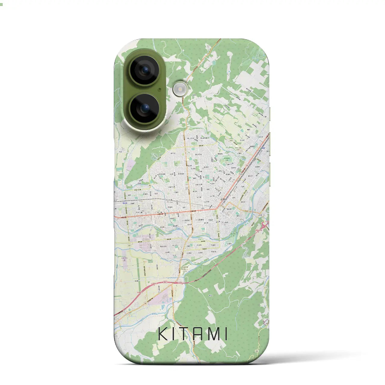 【北見（北海道）】地図柄iPhoneケース（バックカバータイプ）