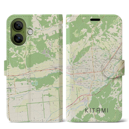 【北見（北海道）】地図柄iPhoneケース（手帳タイプ）