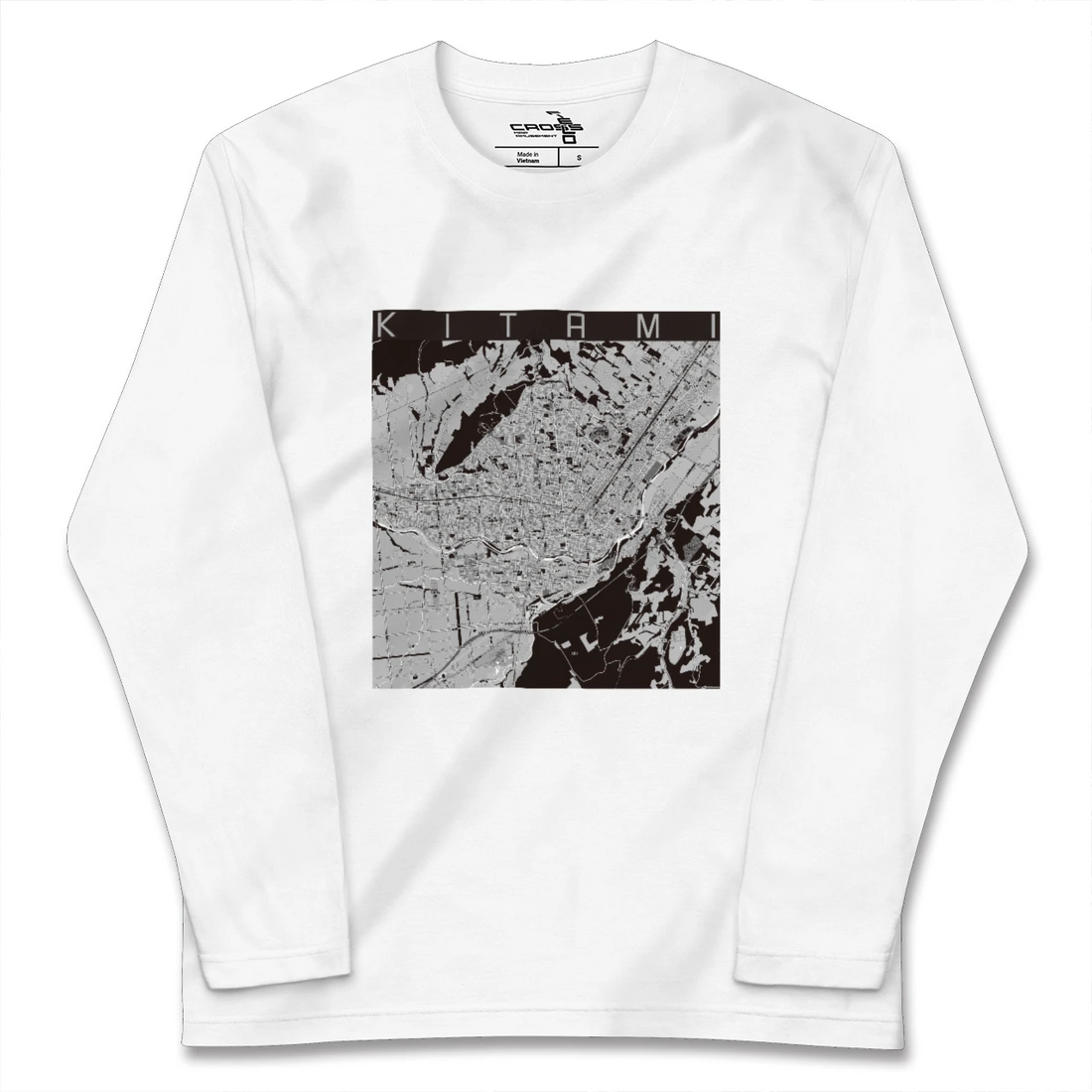 【北見（北海道）】地図柄ロングスリーブTシャツ