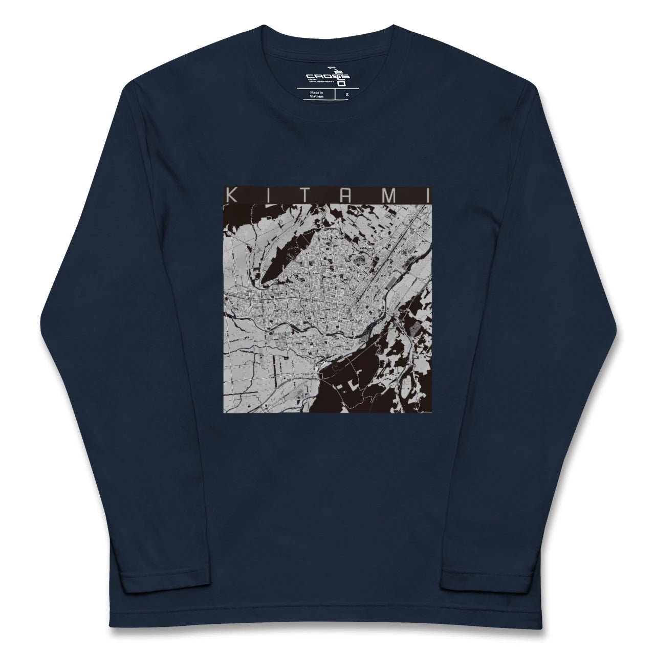 【北見（北海道）】地図柄ロングスリーブTシャツ
