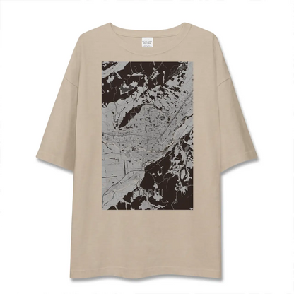 【北見（北海道）】地図柄ビッグシルエットTシャツ