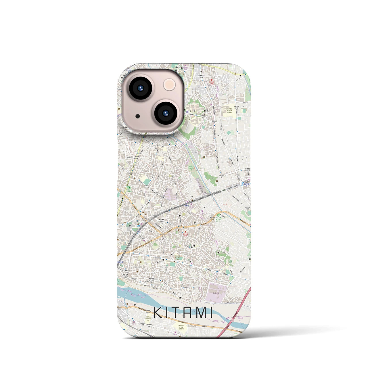 【喜多見（東京都）】地図柄iPhoneケース（バックカバータイプ）