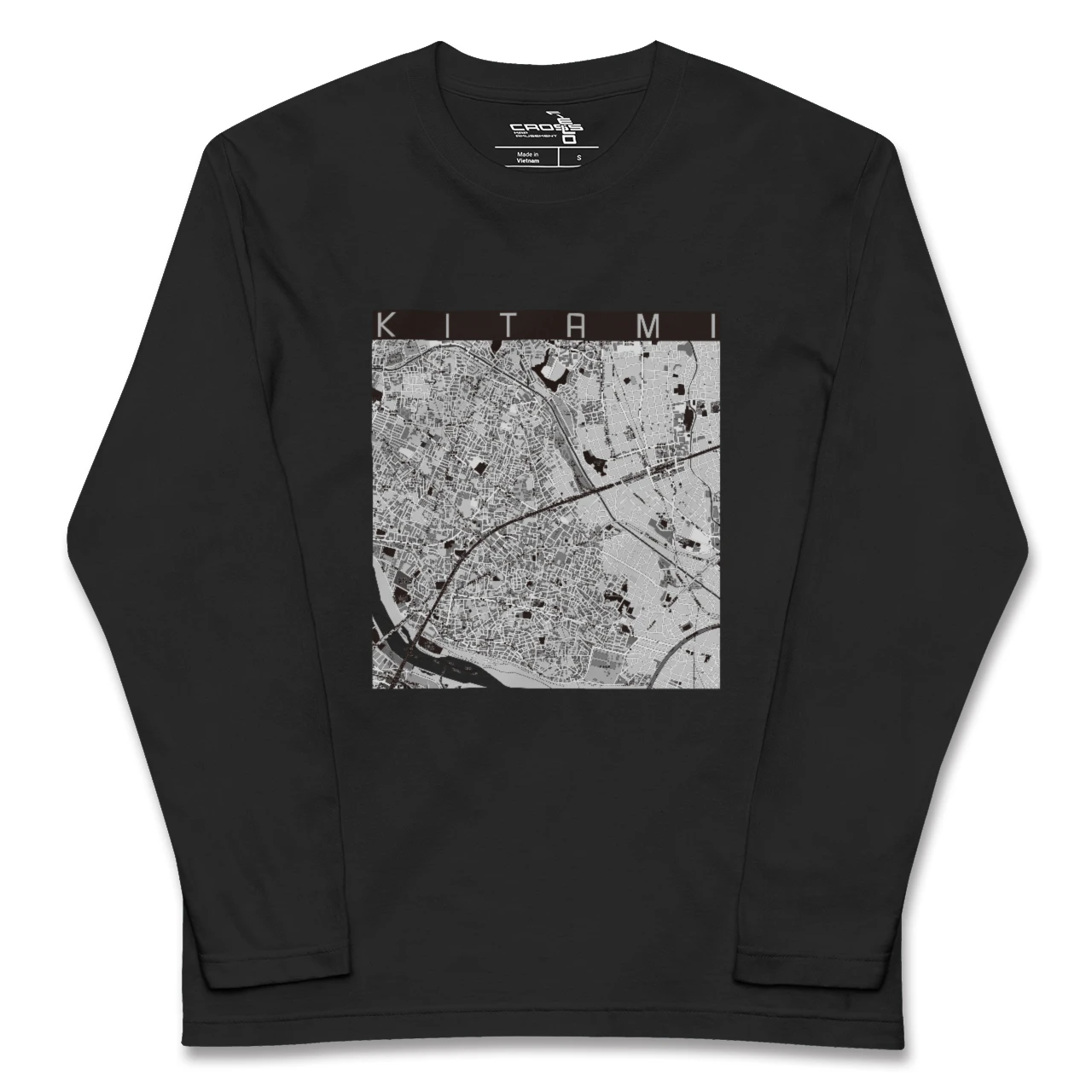 【喜多見（東京都）】地図柄ロングスリーブTシャツ