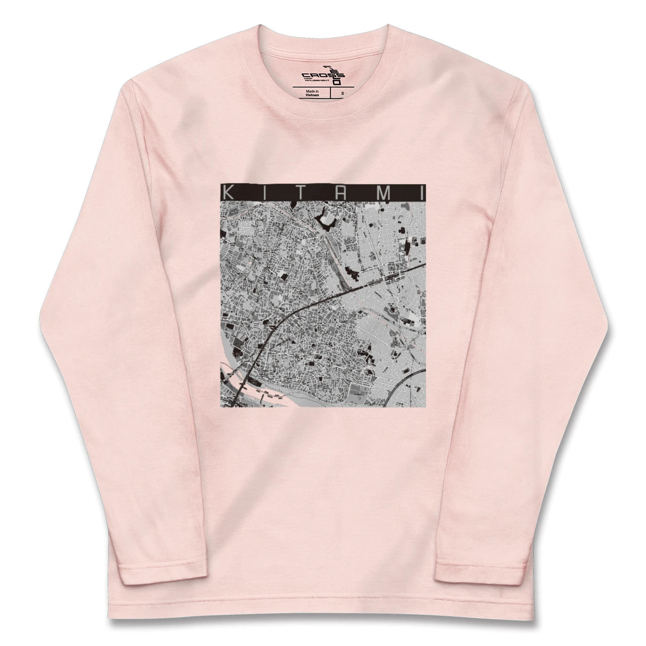 【喜多見（東京都）】地図柄ロングスリーブTシャツ