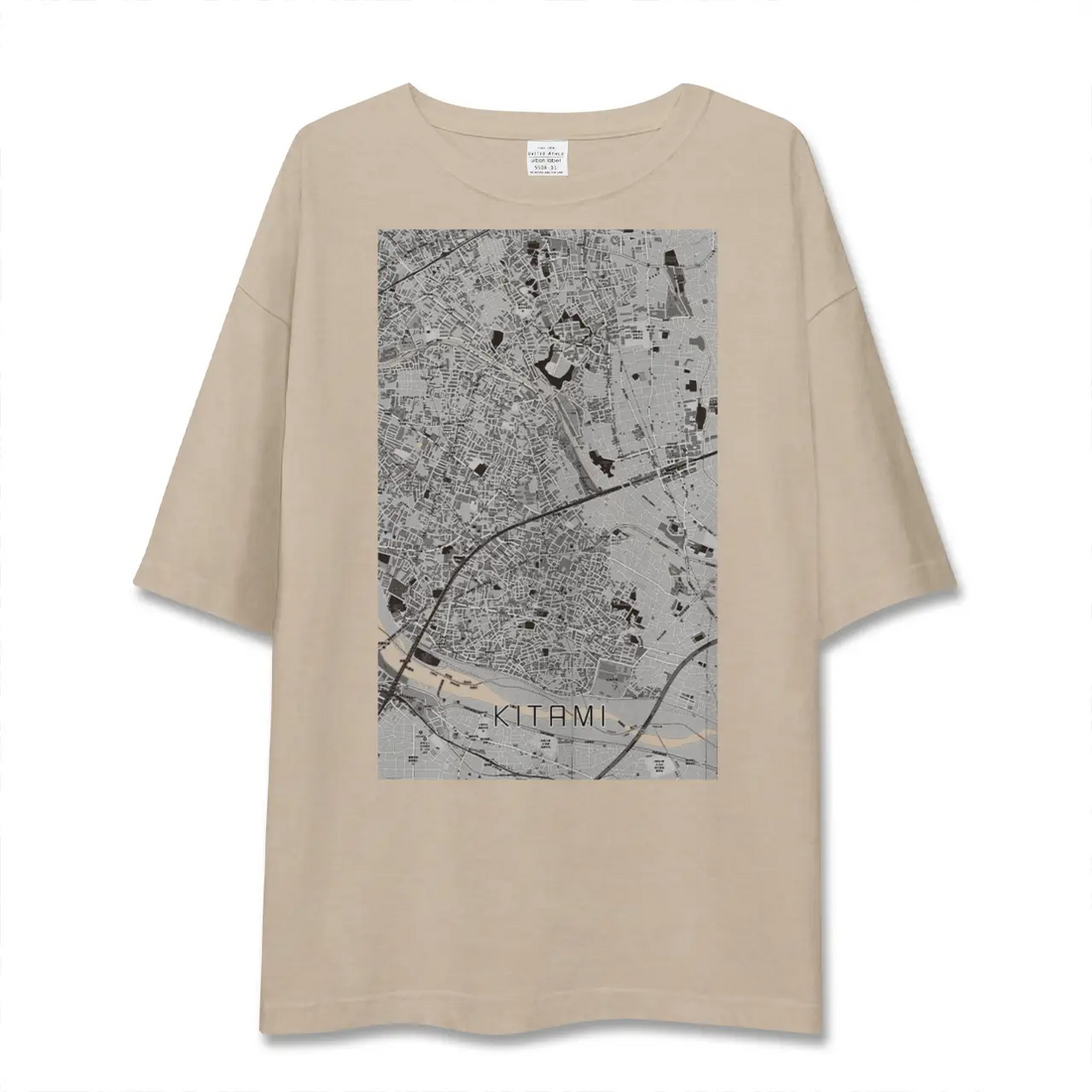 【喜多見（東京都）】地図柄ビッグシルエットTシャツ