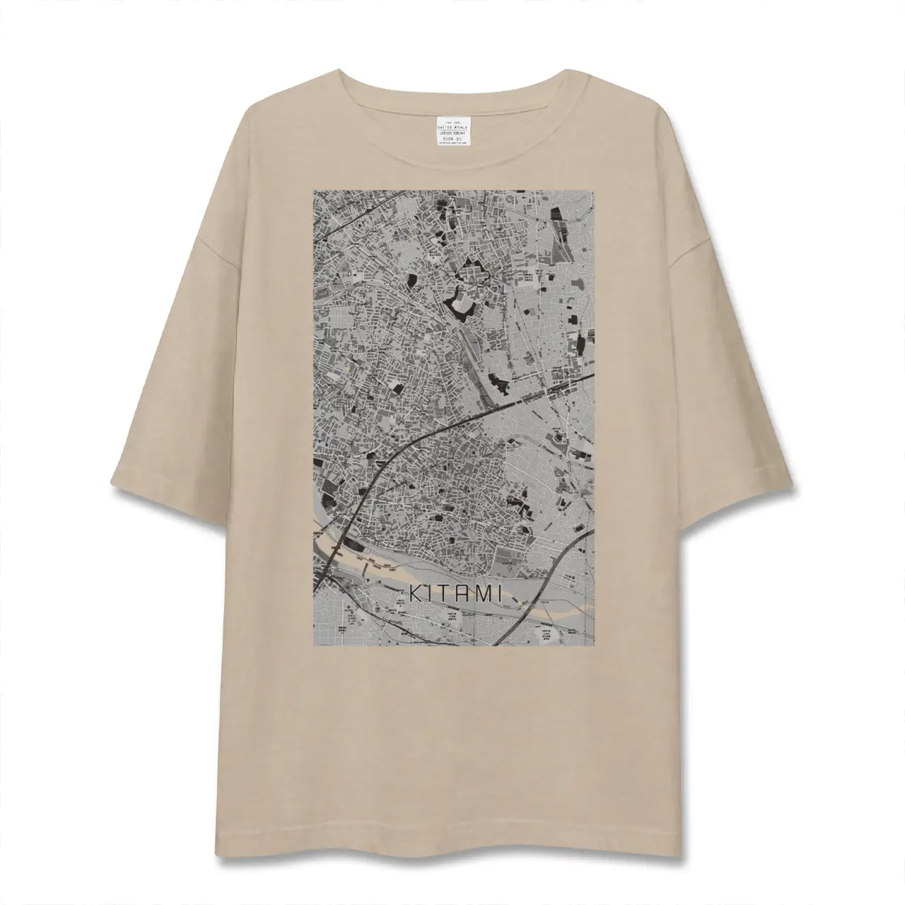 【喜多見（東京都）】地図柄ビッグシルエットTシャツ