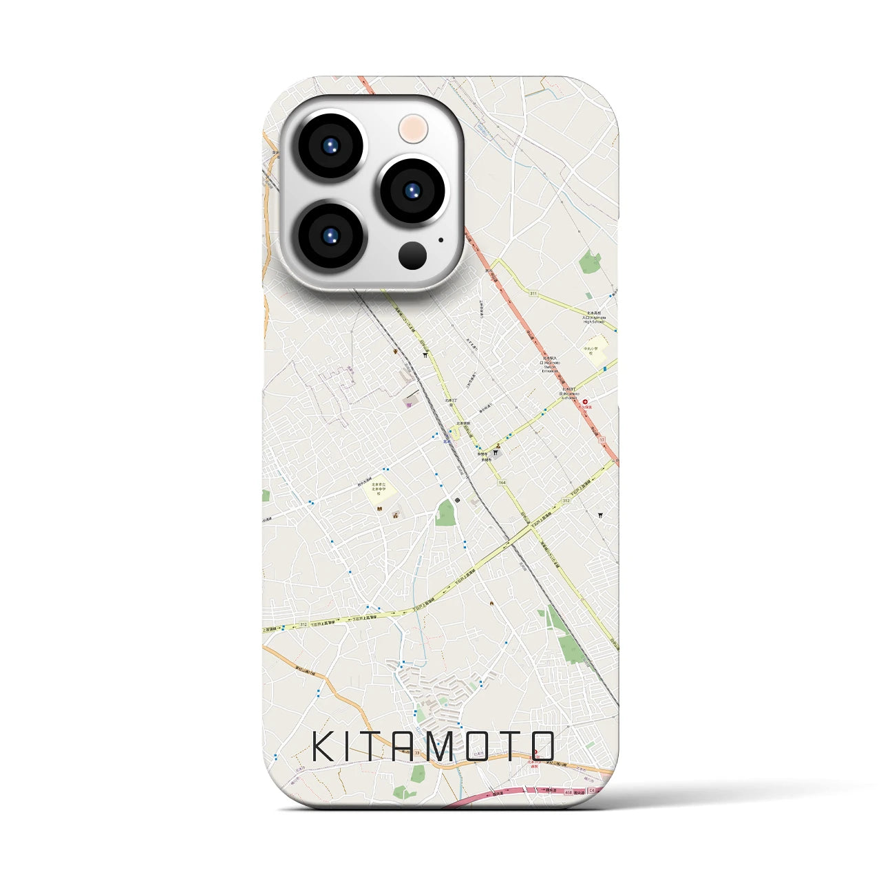 【北本（埼玉県）】地図柄iPhoneケース（バックカバータイプ）