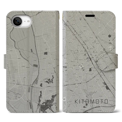 【北本（埼玉県）】地図柄iPhoneケース（手帳タイプ）