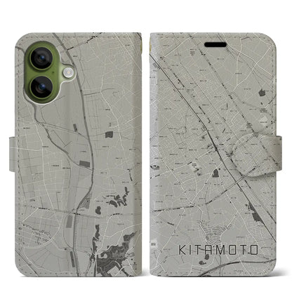 【北本（埼玉県）】地図柄iPhoneケース（手帳タイプ）