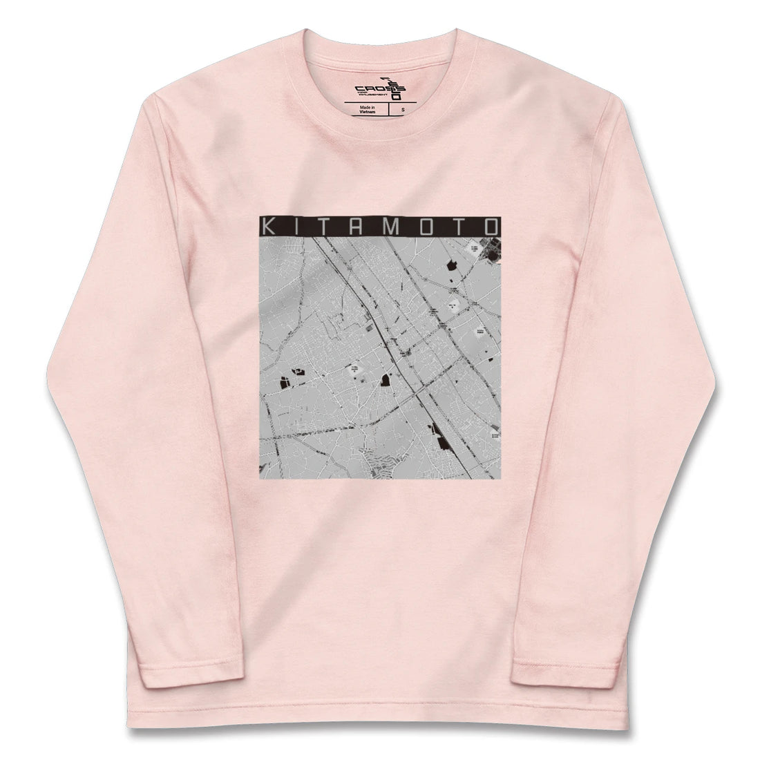 【北本(埼玉県)】地図柄ロングスリーブTシャツ
