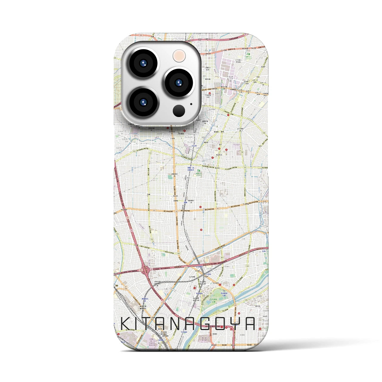 【北名古屋（愛知県）】地図柄iPhoneケース（バックカバータイプ）