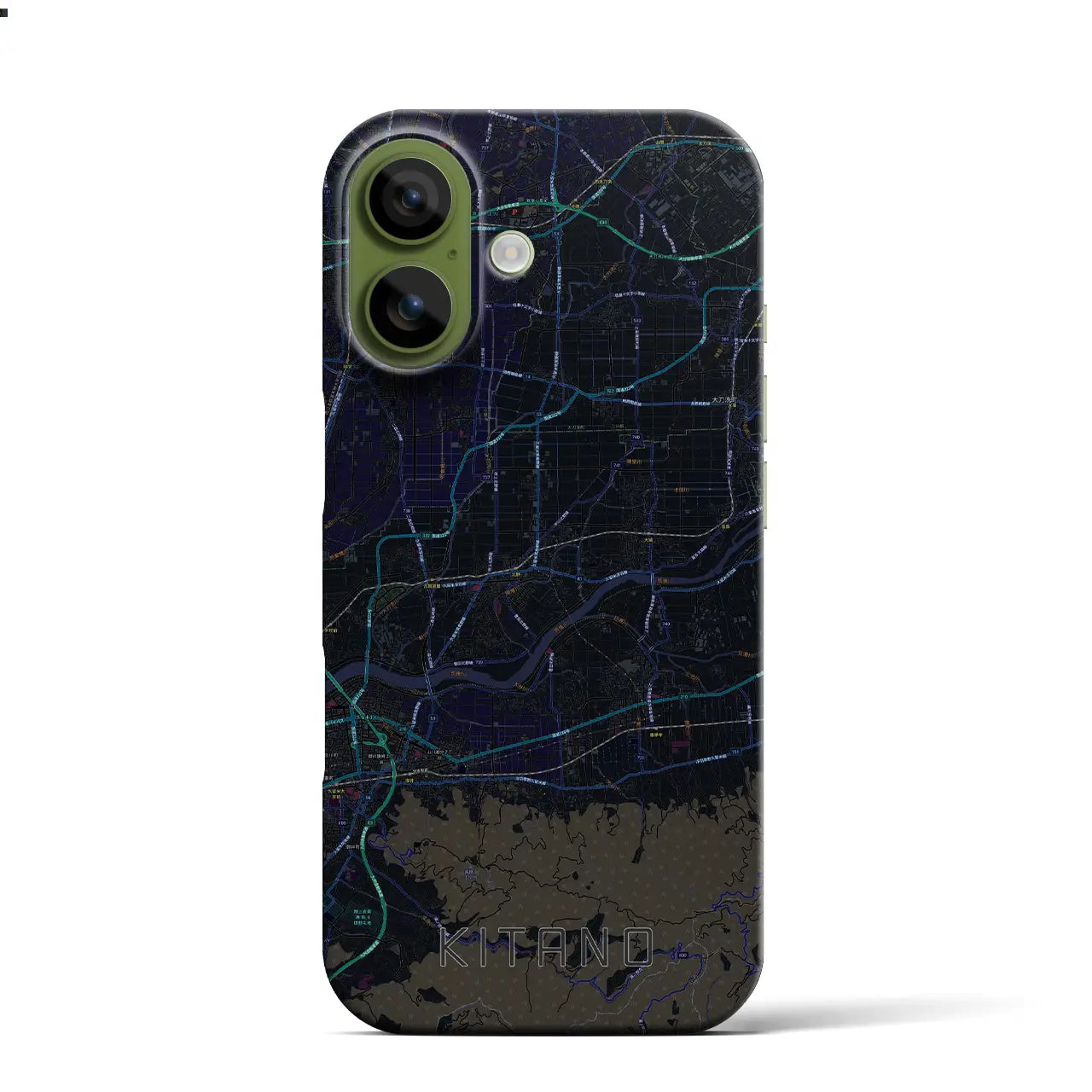 【北野（福岡県）】地図柄iPhoneケース（バックカバータイプ）