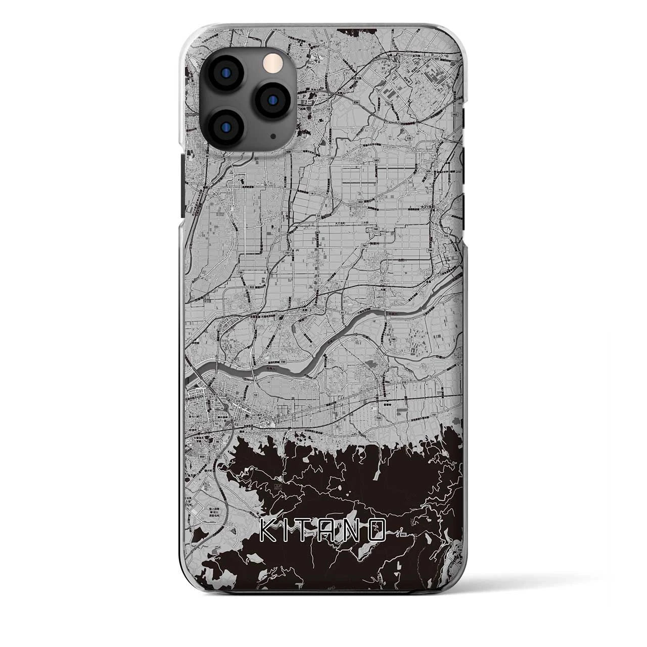 【北野（福岡県）】地図柄iPhoneケース（クリアタイプ）