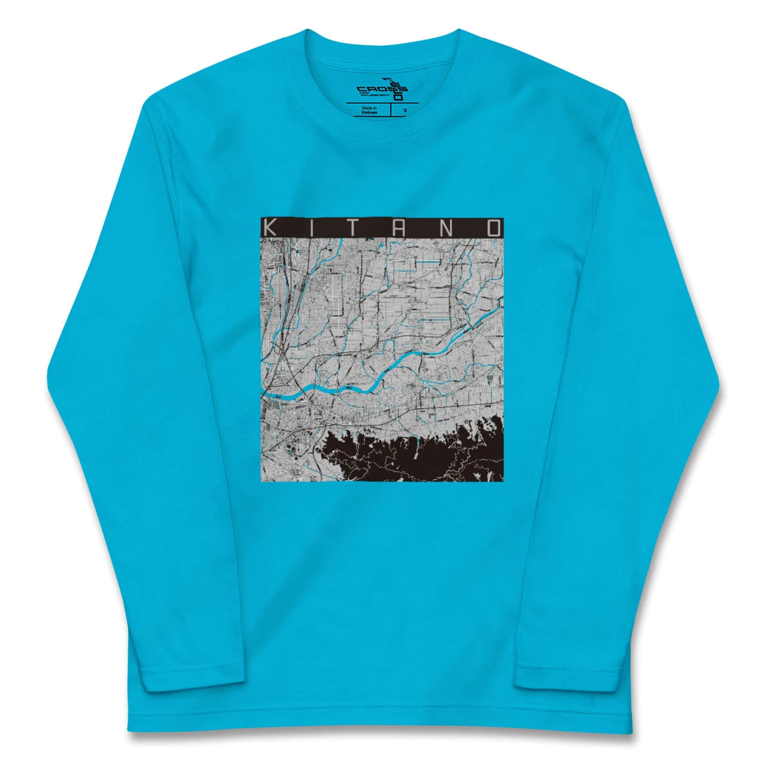 【北野(福岡県)】地図柄ロングスリーブTシャツ