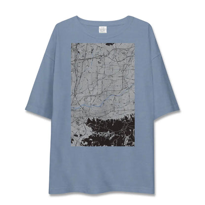 【北野（福岡県）】地図柄ビッグシルエットTシャツ