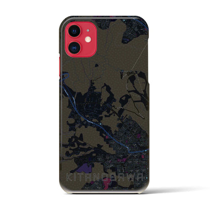 【北の沢（北海道）】地図柄iPhoneケース（バックカバータイプ）