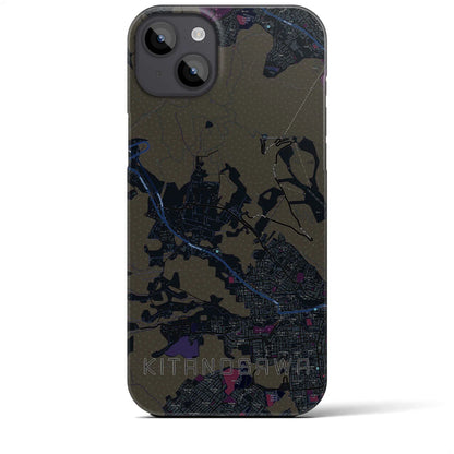 【北の沢（北海道）】地図柄iPhoneケース（バックカバータイプ）