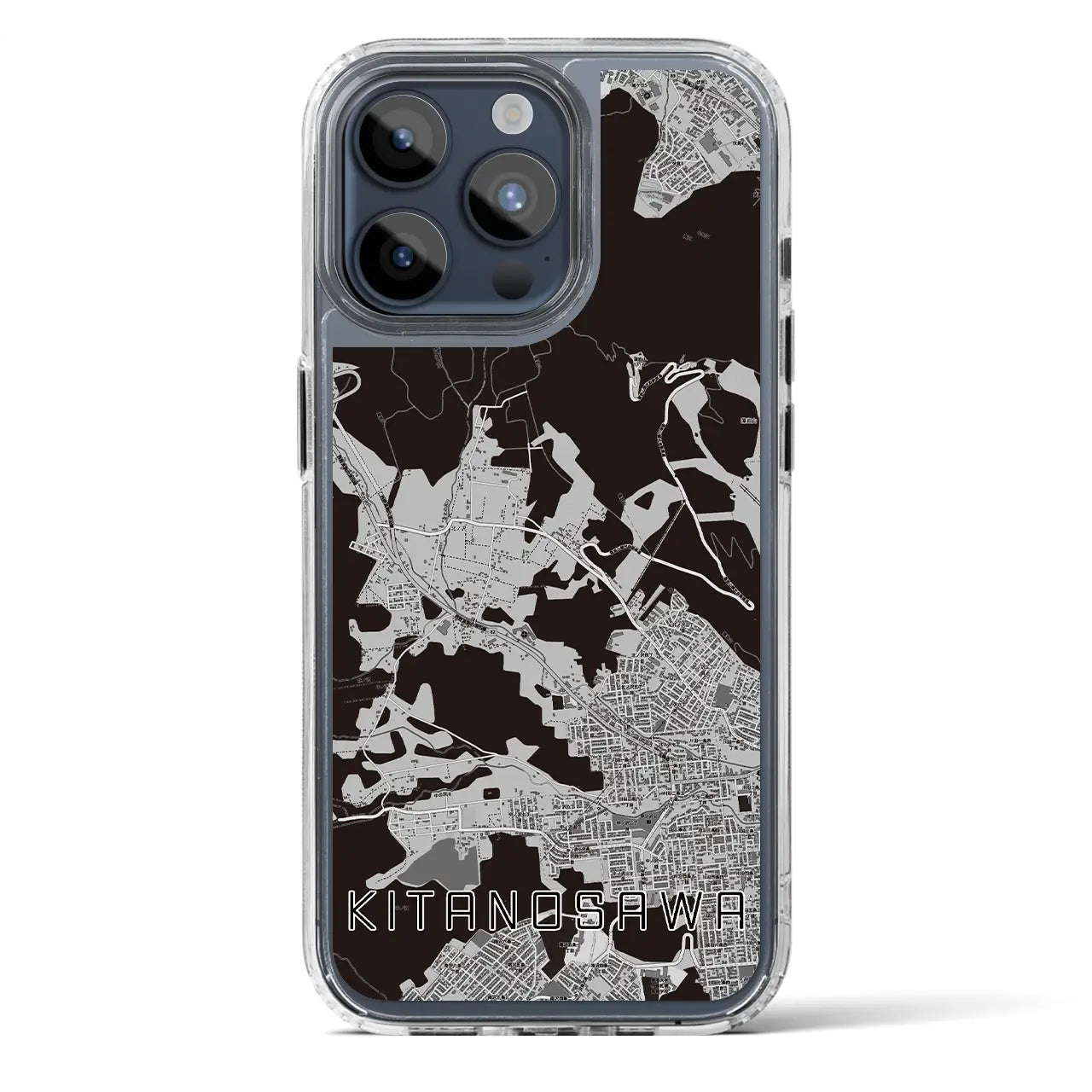 【北の沢（北海道）】地図柄iPhoneケース（MagSafeタイプ）