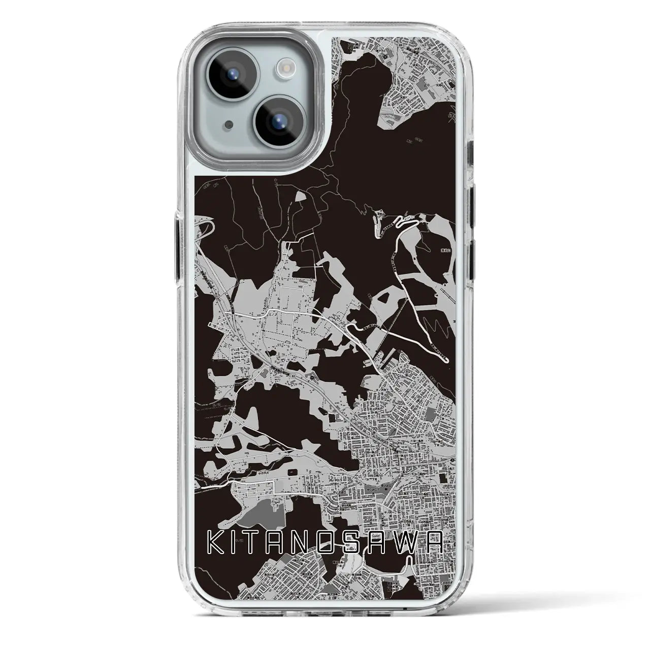 【北の沢（北海道）】地図柄iPhoneケース（MagSafeタイプ）