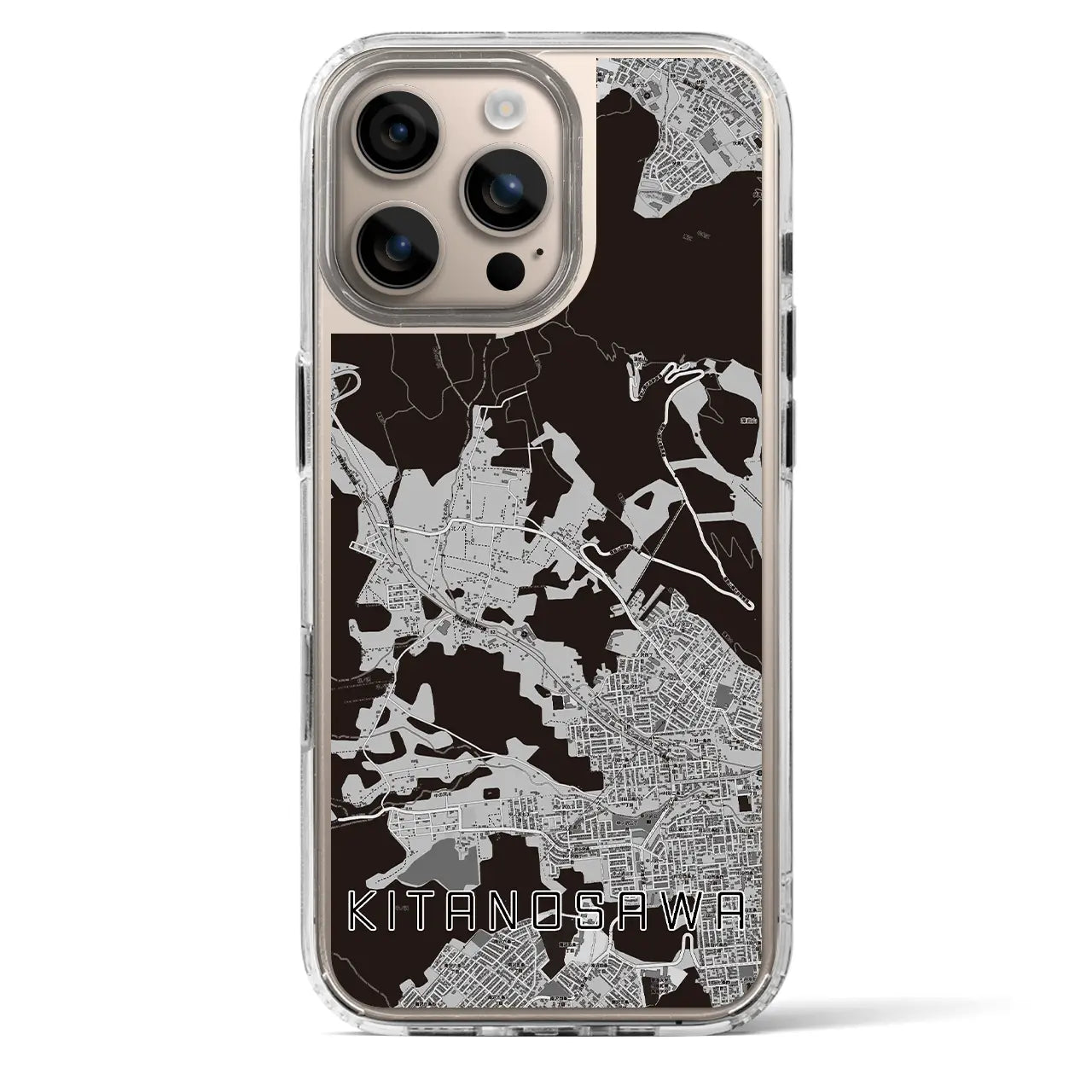 【北の沢（北海道）】地図柄iPhoneケース（MagSafeタイプ）
