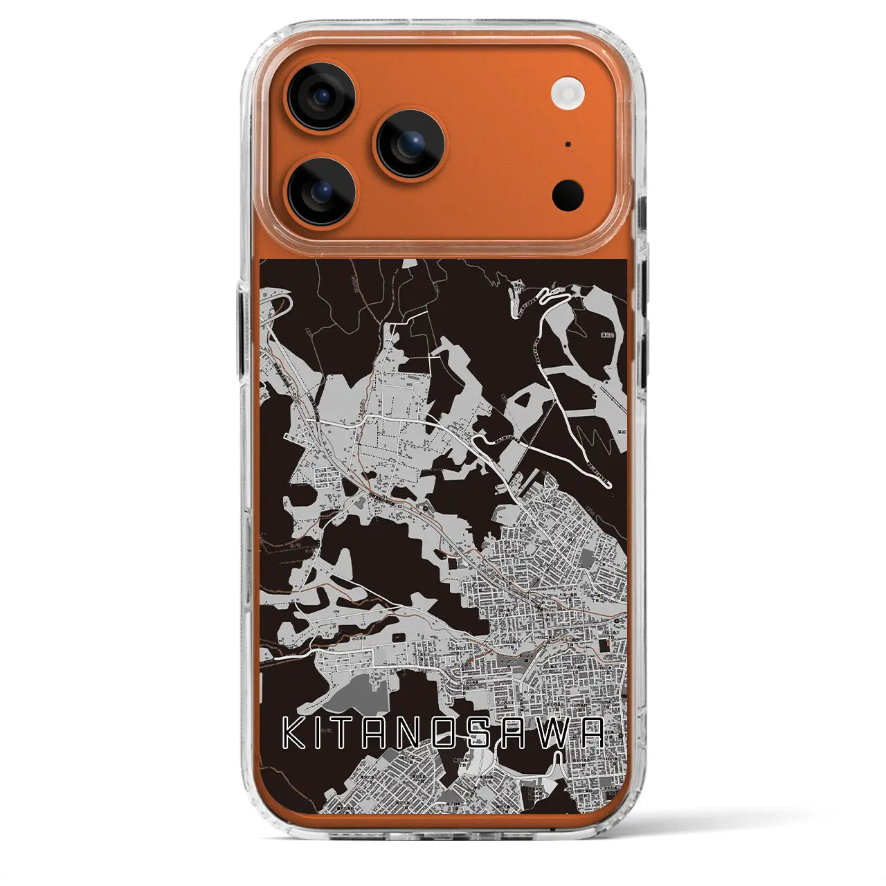 【北の沢（北海道）】地図柄iPhoneケース（MagSafeタイプ）
