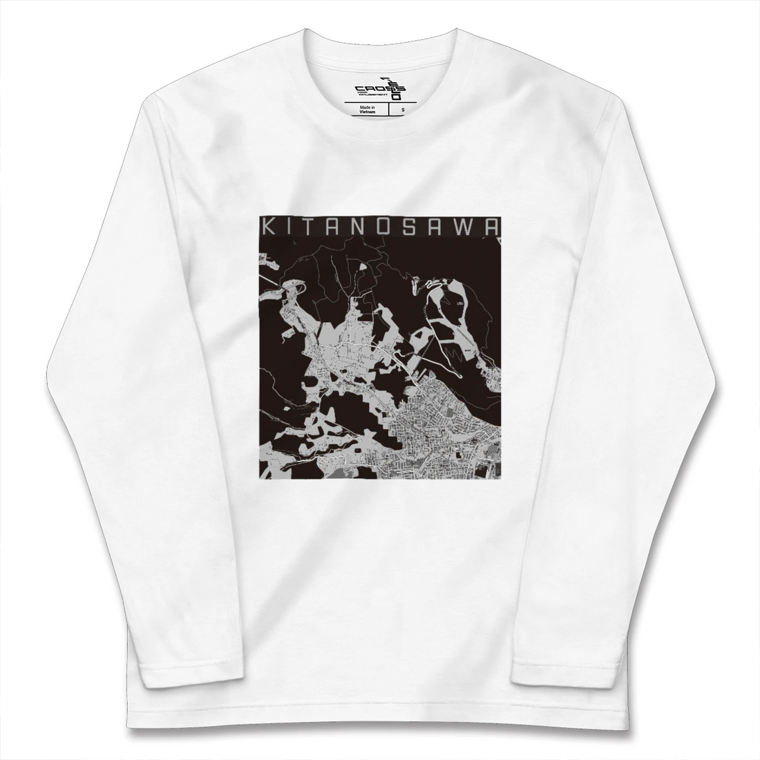 【北の沢(北海道)】地図柄ロングスリーブTシャツ